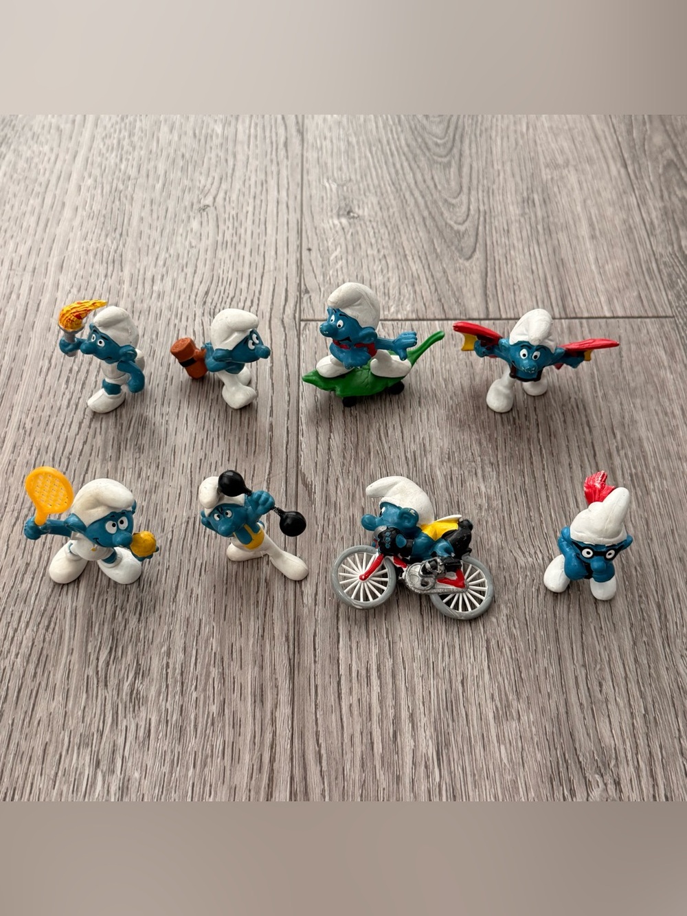 Vintage ASSORTED Lot Smurfs Peyo Schleich Sports Figures